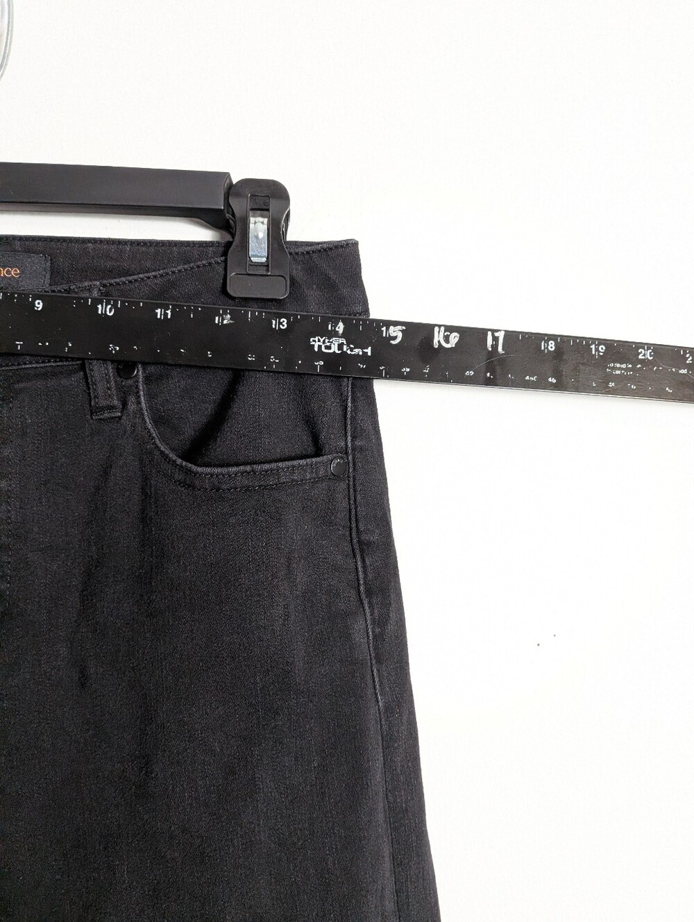 Quince Jeans Stretch Wide Leg Black High Rise Sz 27 Organic Cotton - Picture 8 of 9